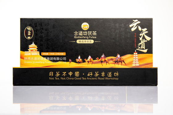 144g 중국 차 차 코르디사이프스 차 핸드메이드 암흑 차 친구 및 가족에게 선물