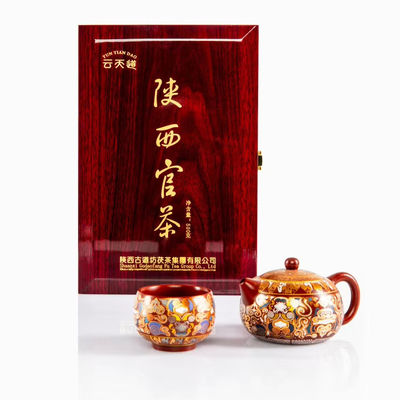 전 금꽃 granules 암흑차 500g Boutique 세트 친구 선물 상자 10년 전통 유기농 발효